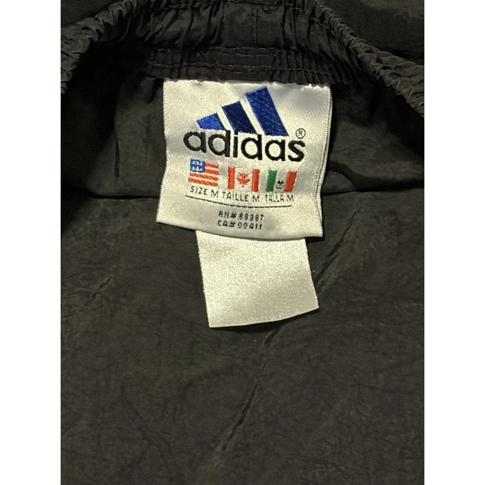 Vintage Adidas Nylon Pants Track Men's MEDIUM 80s Sweatpants Satin Shiny Retro